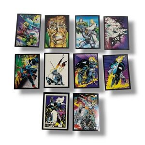 Vintage Marvel‎ Ghost Rider II Trading Cards 1992 Lot Of 10 Comic Trade Cards